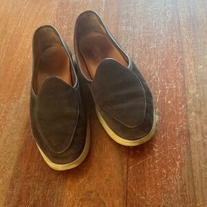 Men's Suede Loafers Suit Supply Dark Brown